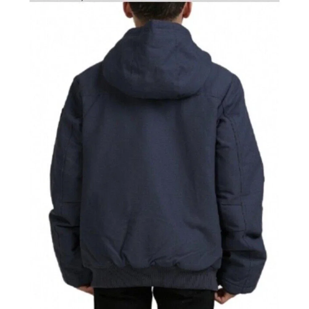 QUIKSILVER Boys Youth Brooks Water Repellant Hooded Insulated Warm Jacket M 12